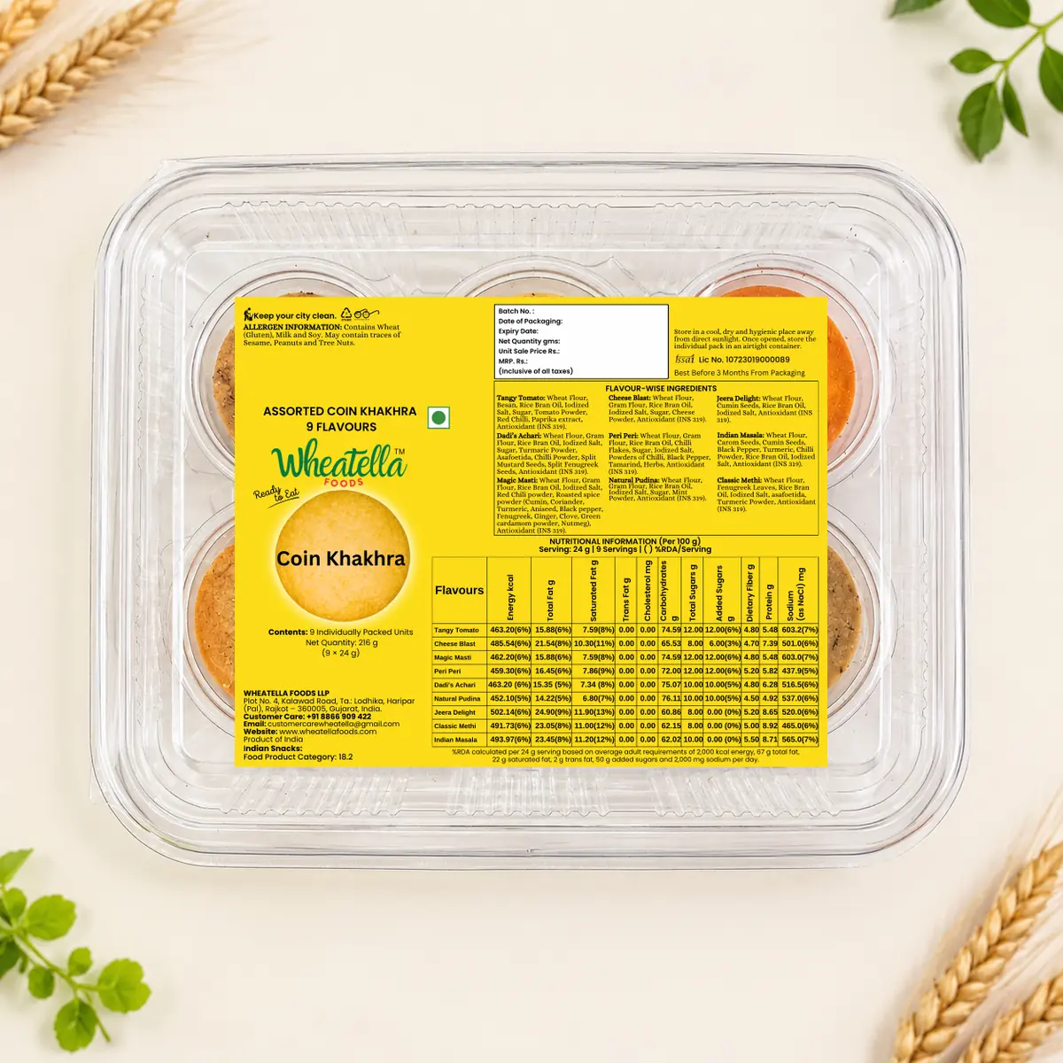 Wheatella Mini Khakhra Pack