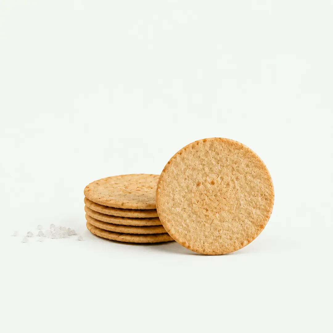 Wheatella Diet Coin Khakhra with a light sprinkle of salt crystals